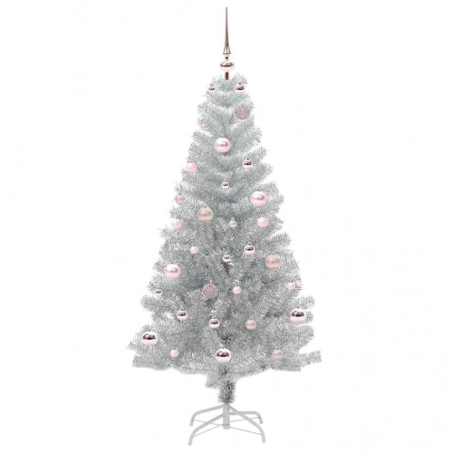 Ziemassvētku Eglīte Su 150 Led Ar Statīvu Sudraba 150 Cm Pet Vidaxl