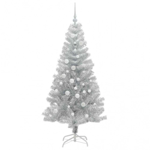 Ziemassvētku Eglīte Su 150 Led Ar Statīvu Sudraba 150 Cm Pet Vidaxl