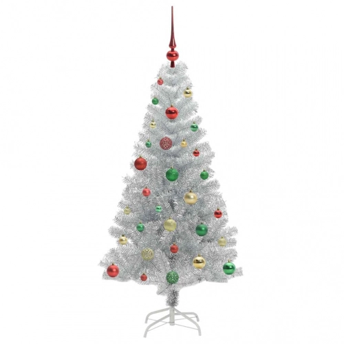 Ziemassvētku Eglīte Su 150 Led Ar Statīvu Sudraba 150 Cm Pet Vidaxl