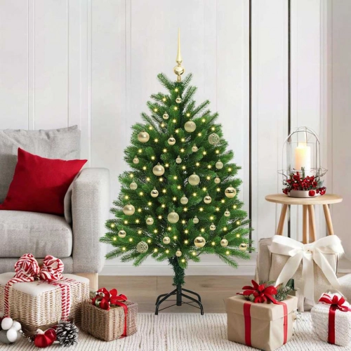 Ziemassvētku Eglīte Su 150 Led Ar Statīvu Zaļa 120 Cm Pe Vidaxl