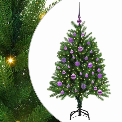 Ziemassvētku Eglīte Su 150 Led Ar Statīvu Zaļa 120 Cm Pe Vidaxl