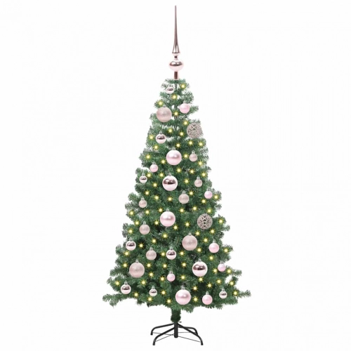 Ziemassvētku Eglīte Su 150 Led Ar Statīvu Zaļa 120 Cm Pvc Vidaxl