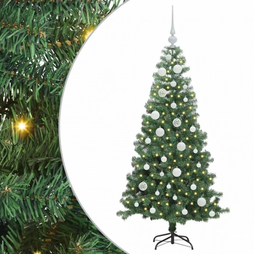 Ziemassvētku Eglīte Su 150 Led Ar Statīvu Zaļa 120 Cm Pvc Vidaxl