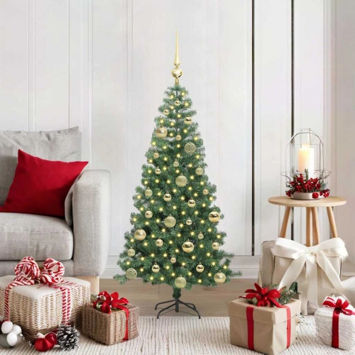 Ziemassvētku Eglīte Su 150 Led Ar Statīvu Zaļa 120 Cm Pvc Vidaxl