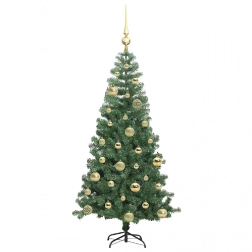 Ziemassvētku Eglīte Su 150 Led Ar Statīvu Zaļa 120 Cm Pvc Vidaxl