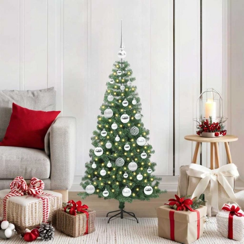 Ziemassvētku Eglīte Su 150 Led Ar Statīvu Zaļa 120 Cm Pvc Vidaxl