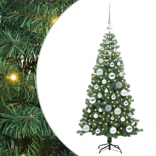 Ziemassvētku Eglīte Su 150 Led Ar Statīvu Zaļa 120 Cm Pvc Vidaxl