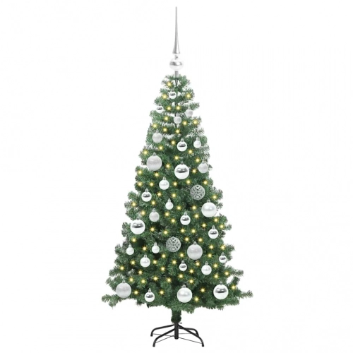 Ziemassvētku Eglīte Su 150 Led Ar Statīvu Zaļa 120 Cm Pvc Vidaxl