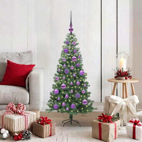 Ziemassvētku Eglīte Su 150 Led Ar Statīvu Zaļa 120 Cm Pvc Vidaxl