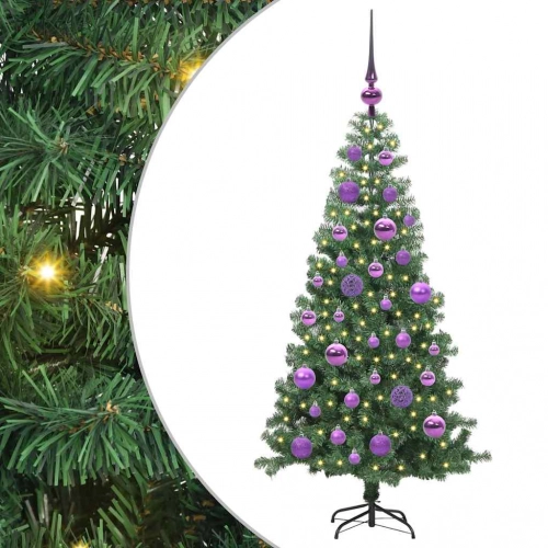 Ziemassvētku Eglīte Su 150 Led Ar Statīvu Zaļa 120 Cm Pvc Vidaxl