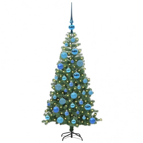 Ziemassvētku Eglīte Su 150 Led Ar Statīvu Zaļa 120 Cm Pvc Vidaxl