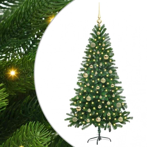 Ziemassvētku Eglīte Su 150 Led Ar Statīvu Zaļa 150 Cm Pe Vidaxl