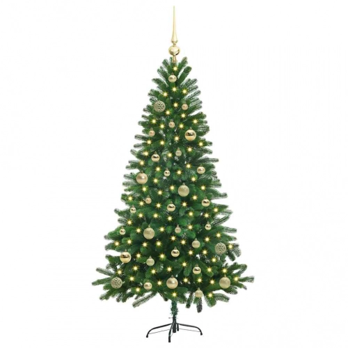 Ziemassvētku Eglīte Su 150 Led Ar Statīvu Zaļa 150 Cm Pe Vidaxl