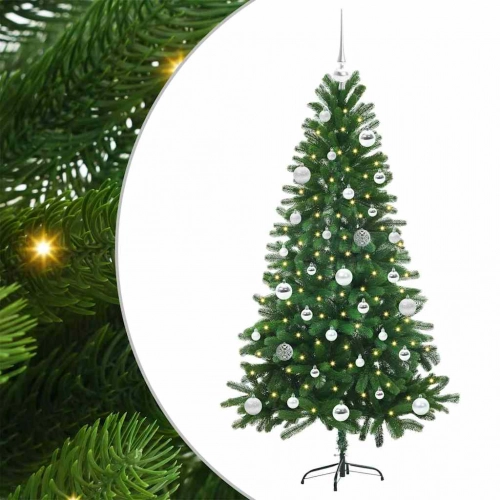 Ziemassvētku Eglīte Su 150 Led Ar Statīvu Zaļa 150 Cm Pe Vidaxl
