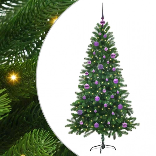 Ziemassvētku Eglīte Su 150 Led Ar Statīvu Zaļa 150 Cm Pe Vidaxl