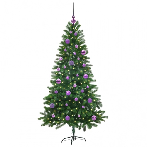 Ziemassvētku Eglīte Su 150 Led Ar Statīvu Zaļa 150 Cm Pe Vidaxl
