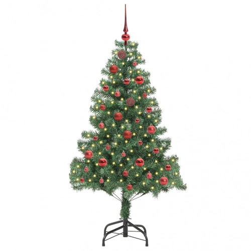 Ziemassvētku Eglīte Su 150 Led Ar Statīvu Zaļa 150 Cm Pvc Vidaxl