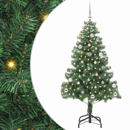 Ziemassvētku Eglīte Su 150 Led Ar Statīvu Zaļa 150 Cm Pvc Vidaxl