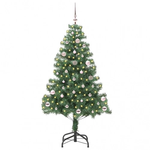 Ziemassvētku Eglīte Su 150 Led Ar Statīvu Zaļa 150 Cm Pvc Vidaxl