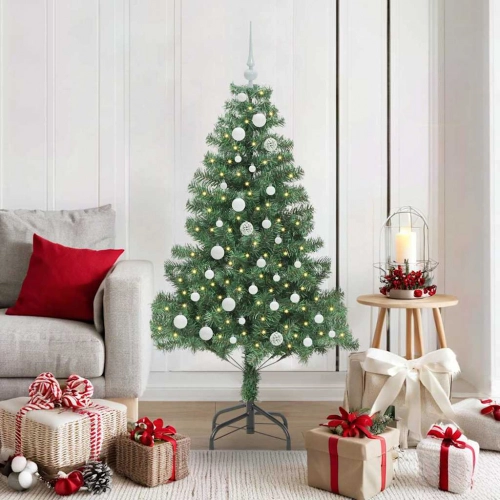 Ziemassvētku Eglīte Su 150 Led Ar Statīvu Zaļa 150 Cm Pvc Vidaxl
