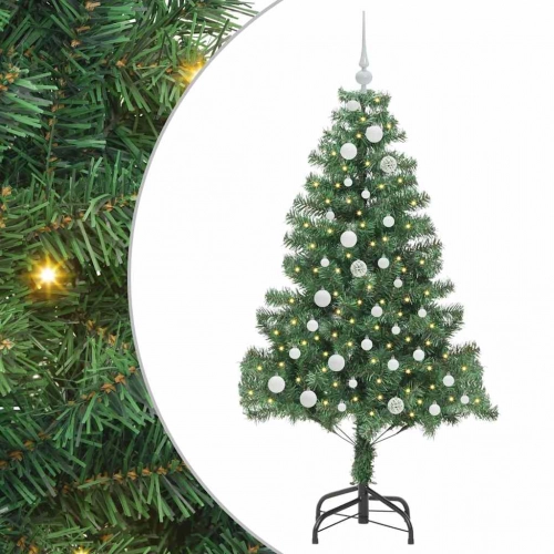 Ziemassvētku Eglīte Su 150 Led Ar Statīvu Zaļa 150 Cm Pvc Vidaxl