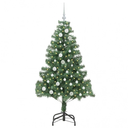Ziemassvētku Eglīte Su 150 Led Ar Statīvu Zaļa 150 Cm Pvc Vidaxl