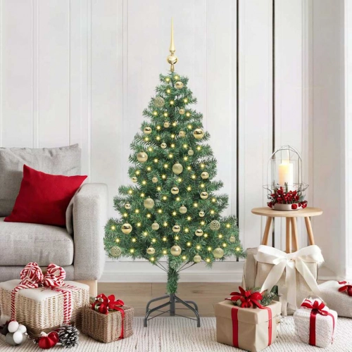 Ziemassvētku Eglīte Su 150 Led Ar Statīvu Zaļa 150 Cm Pvc Vidaxl