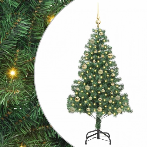 Ziemassvētku Eglīte Su 150 Led Ar Statīvu Zaļa 150 Cm Pvc Vidaxl