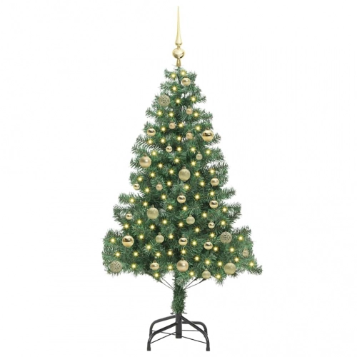 Ziemassvētku Eglīte Su 150 Led Ar Statīvu Zaļa 150 Cm Pvc Vidaxl