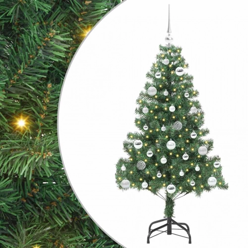 Ziemassvētku Eglīte Su 150 Led Ar Statīvu Zaļa 150 Cm Pvc Vidaxl