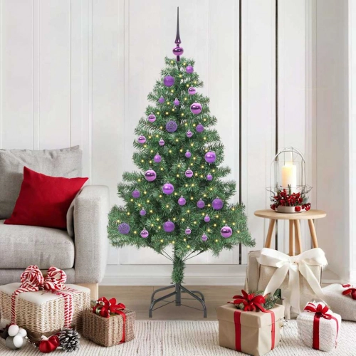 Ziemassvētku Eglīte Su 150 Led Ar Statīvu Zaļa 150 Cm Pvc Vidaxl