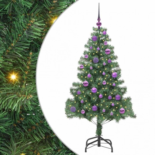 Ziemassvētku Eglīte Su 150 Led Ar Statīvu Zaļa 150 Cm Pvc Vidaxl