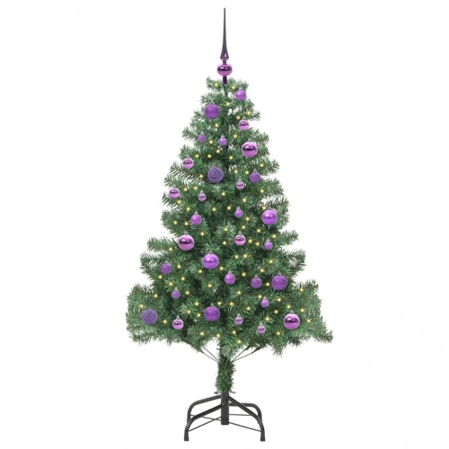 Ziemassvētku Eglīte Su 150 Led Ar Statīvu Zaļa 150 Cm Pvc Vidaxl