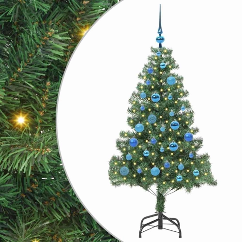 Ziemassvētku Eglīte Su 150 Led Ar Statīvu Zaļa 150 Cm Pvc Vidaxl