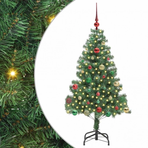 Ziemassvētku Eglīte Su 150 Led Ar Statīvu Zaļa 150 Cm Pvc Vidaxl