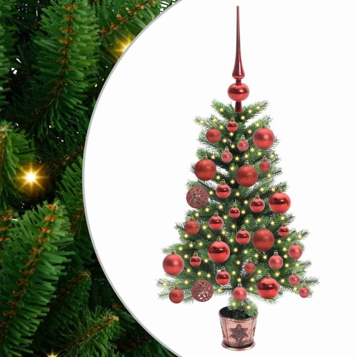 Ziemassvētku Eglīte Su 150 Led Ar Statīvu Zaļa 65 Cm Pe Vidaxl