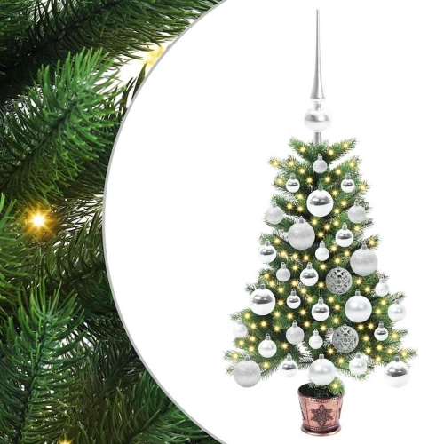 Ziemassvētku Eglīte Su 150 Led Ar Statīvu Zaļa 65 Cm Pe Vidaxl