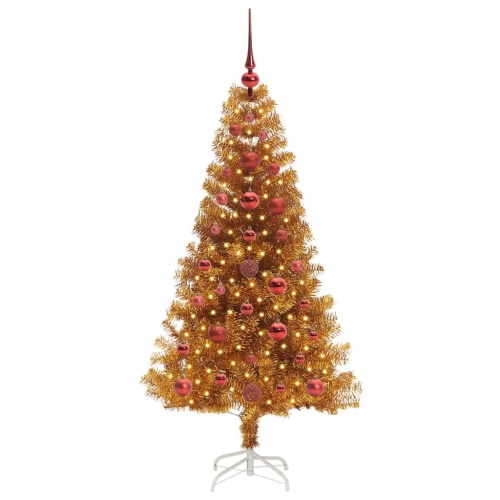 Ziemassvētku Eglīte Su 150 Led Ar Statīvu Zelts 120 Cm Pet Vidaxl
