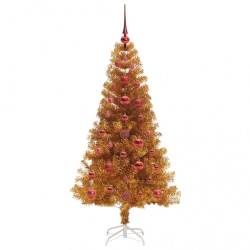 Ziemassvētku Eglīte Su 150 Led Ar Statīvu Zelts 120 Cm Pet Vidaxl