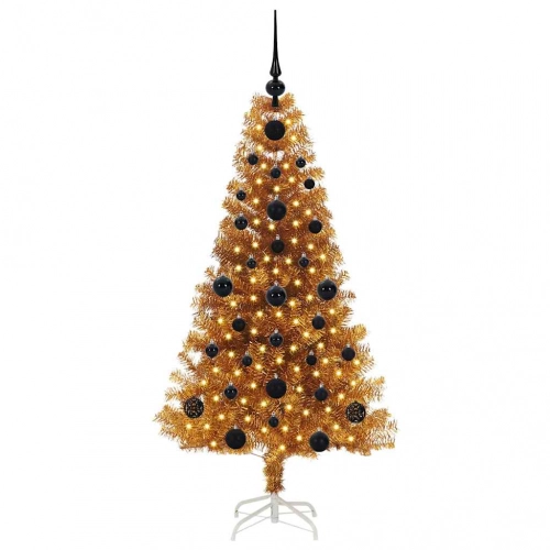 Ziemassvētku Eglīte Su 150 Led Ar Statīvu Zelts 120 Cm Pet Vidaxl