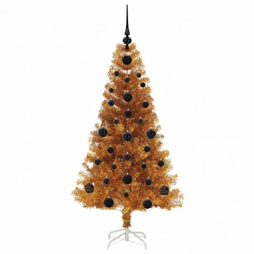 Ziemassvētku Eglīte Su 150 Led Ar Statīvu Zelts 120 Cm Pet Vidaxl