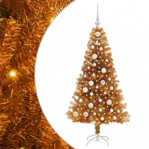 Ziemassvētku Eglīte Su 150 Led Ar Statīvu Zelts 120 Cm Pet Vidaxl