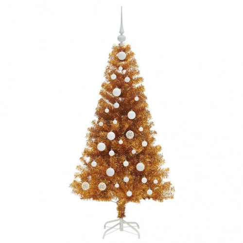 Ziemassvētku Eglīte Su 150 Led Ar Statīvu Zelts 120 Cm Pet Vidaxl