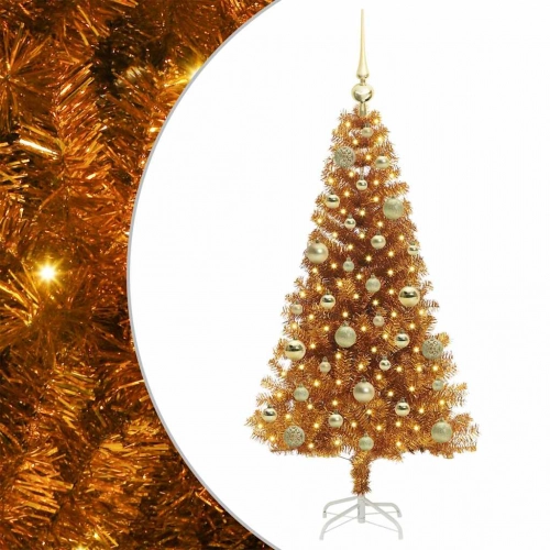 Ziemassvētku Eglīte Su 150 Led Ar Statīvu Zelts 120 Cm Pet Vidaxl