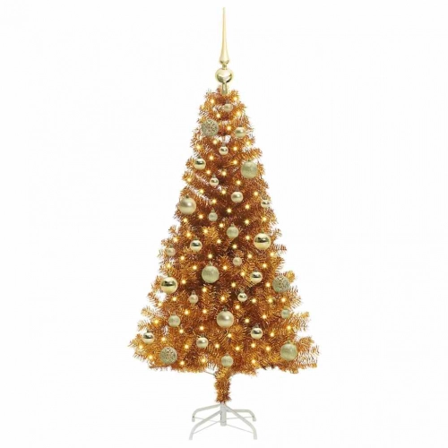 Ziemassvētku Eglīte Su 150 Led Ar Statīvu Zelts 120 Cm Pet Vidaxl