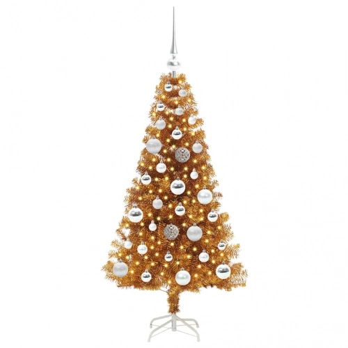 Ziemassvētku Eglīte Su 150 Led Ar Statīvu Zelts 120 Cm Pet Vidaxl