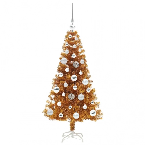 Ziemassvētku Eglīte Su 150 Led Ar Statīvu Zelts 120 Cm Pet Vidaxl