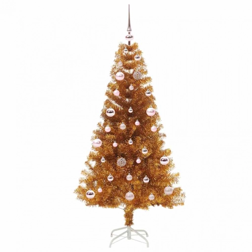 Ziemassvētku Eglīte Su 150 Led Ar Statīvu Zelts 150 Cm Pet Vidaxl