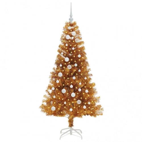 Ziemassvētku Eglīte Su 150 Led Ar Statīvu Zelts 150 Cm Pet Vidaxl