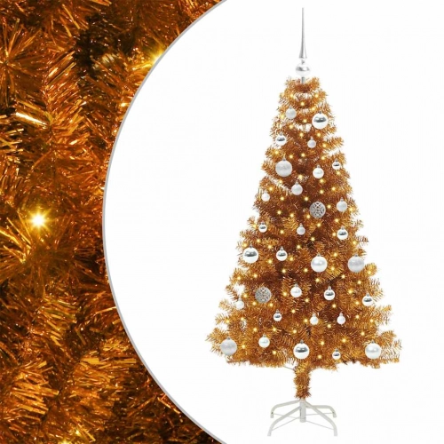 Ziemassvētku Eglīte Su 150 Led Ar Statīvu Zelts 150 Cm Pet Vidaxl